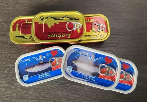 Seafood and tuna cans